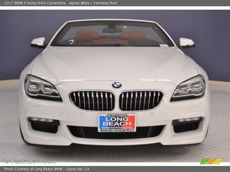 Alpine White / Vermilion Red 2017 BMW 6 Series 640i Convertible