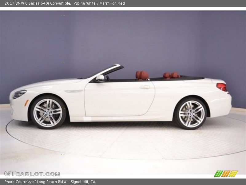Alpine White / Vermilion Red 2017 BMW 6 Series 640i Convertible