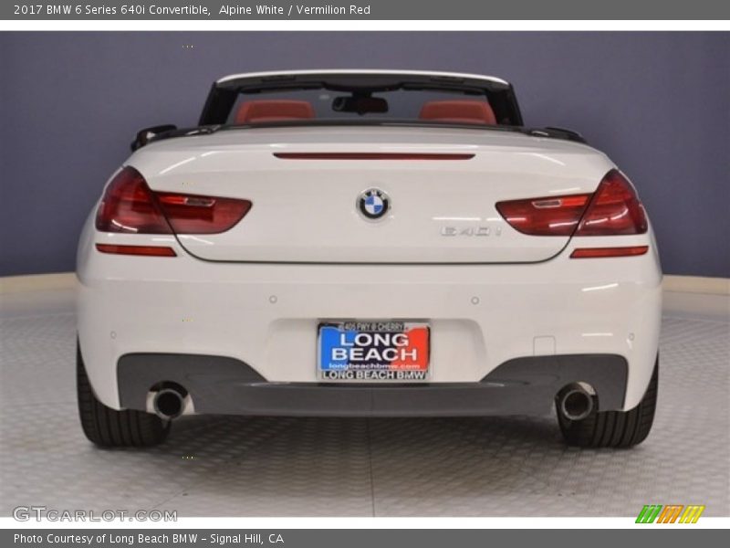 Alpine White / Vermilion Red 2017 BMW 6 Series 640i Convertible