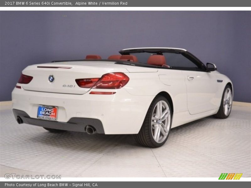 Alpine White / Vermilion Red 2017 BMW 6 Series 640i Convertible