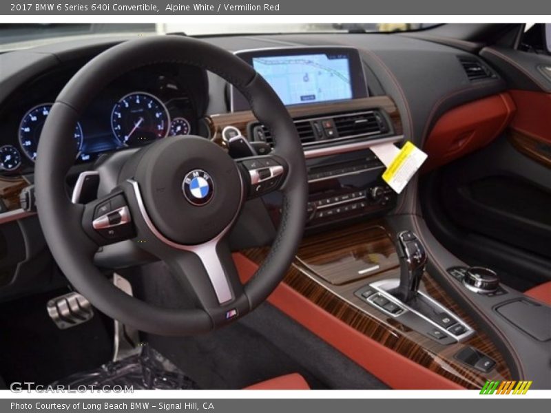 Alpine White / Vermilion Red 2017 BMW 6 Series 640i Convertible