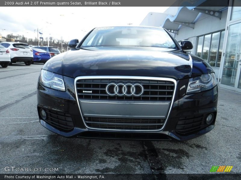 Brilliant Black / Black 2009 Audi A4 2.0T Premium quattro Sedan