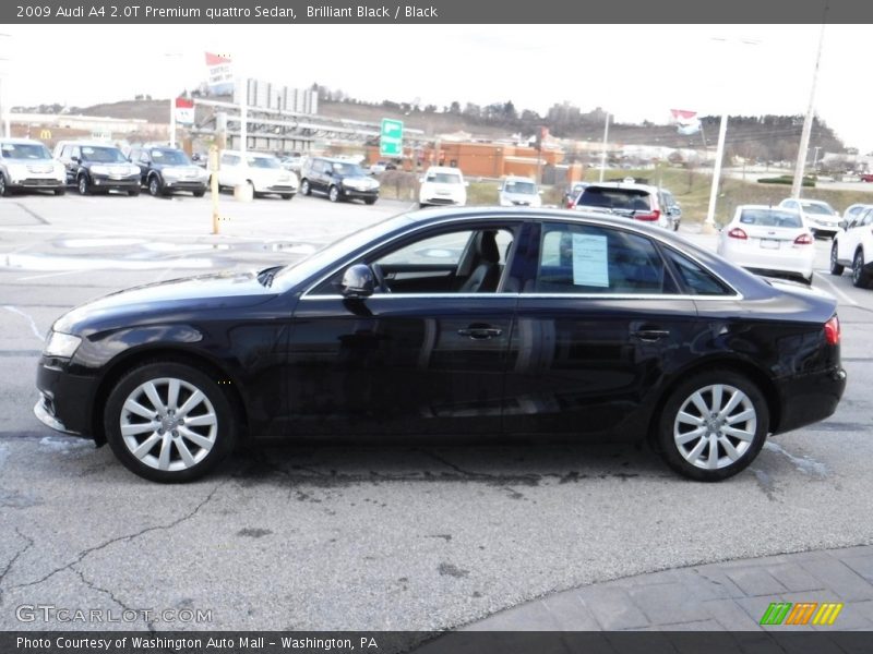 Brilliant Black / Black 2009 Audi A4 2.0T Premium quattro Sedan