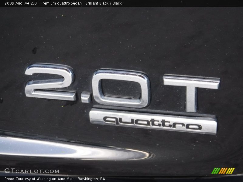 Brilliant Black / Black 2009 Audi A4 2.0T Premium quattro Sedan