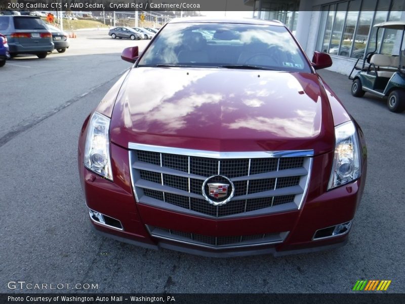 Crystal Red / Cashmere/Cocoa 2008 Cadillac CTS 4 AWD Sedan