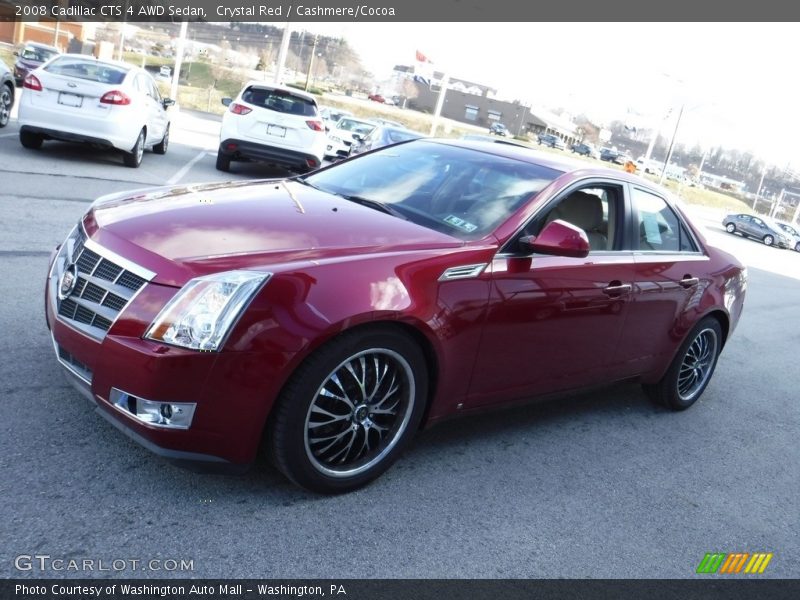 Crystal Red / Cashmere/Cocoa 2008 Cadillac CTS 4 AWD Sedan