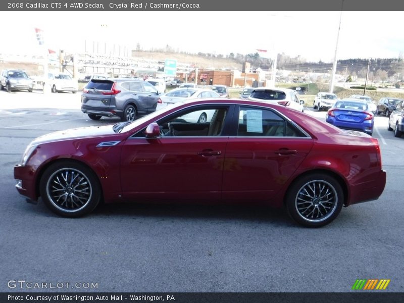 Crystal Red / Cashmere/Cocoa 2008 Cadillac CTS 4 AWD Sedan