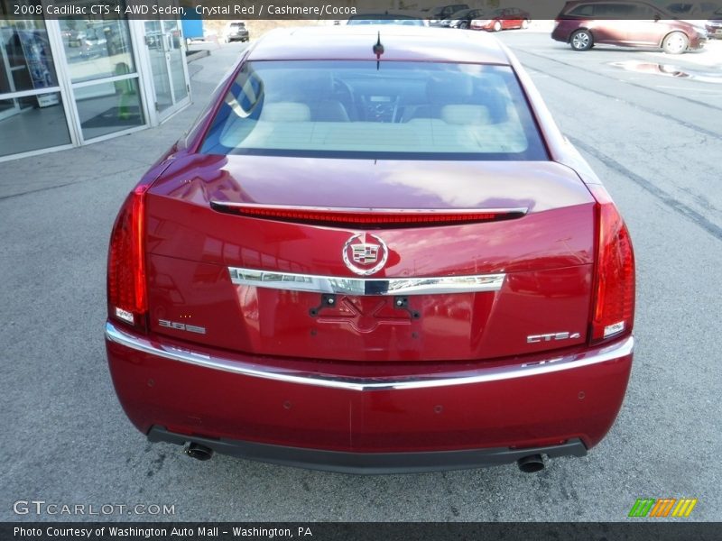 Crystal Red / Cashmere/Cocoa 2008 Cadillac CTS 4 AWD Sedan