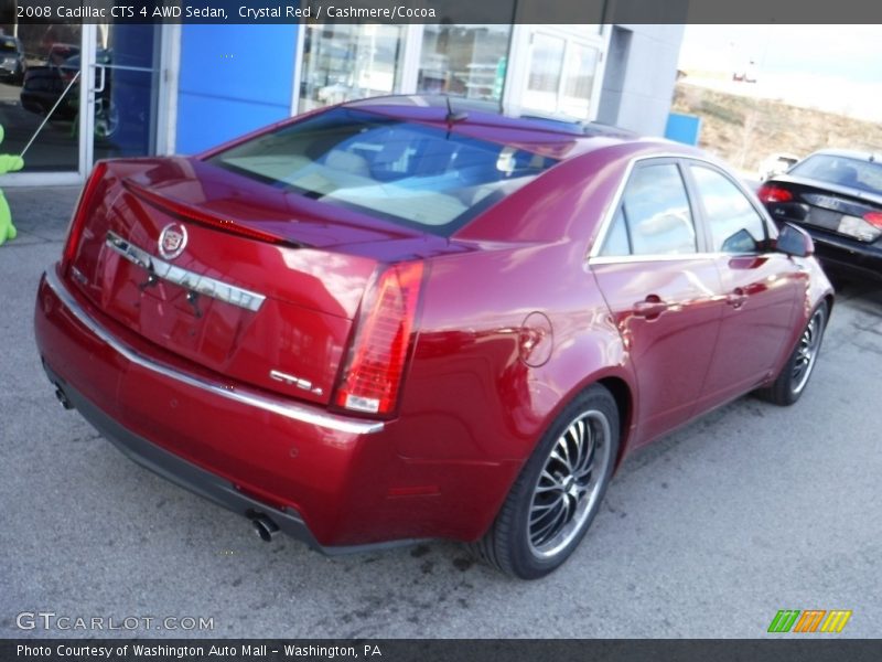 Crystal Red / Cashmere/Cocoa 2008 Cadillac CTS 4 AWD Sedan