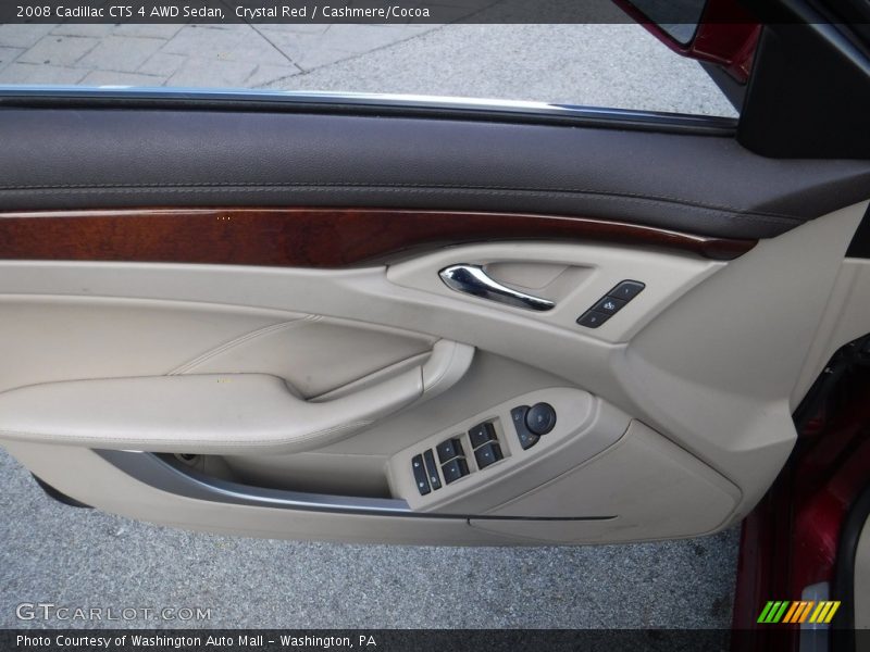 Crystal Red / Cashmere/Cocoa 2008 Cadillac CTS 4 AWD Sedan
