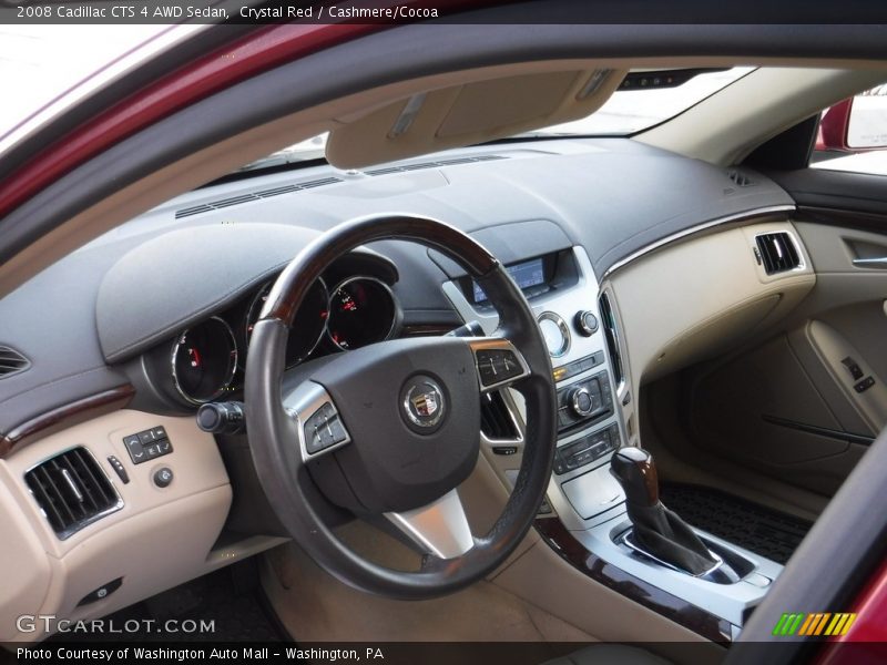 Crystal Red / Cashmere/Cocoa 2008 Cadillac CTS 4 AWD Sedan