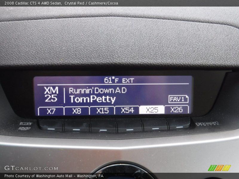 Crystal Red / Cashmere/Cocoa 2008 Cadillac CTS 4 AWD Sedan