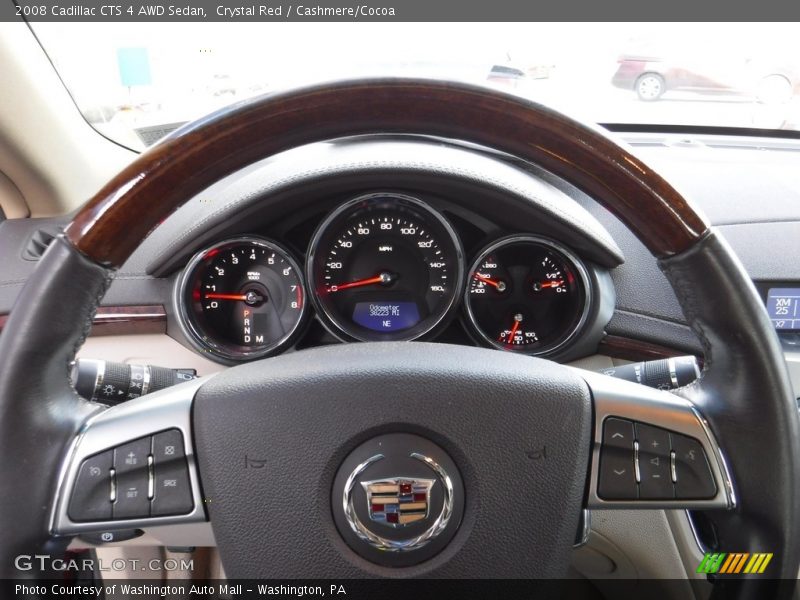 Crystal Red / Cashmere/Cocoa 2008 Cadillac CTS 4 AWD Sedan