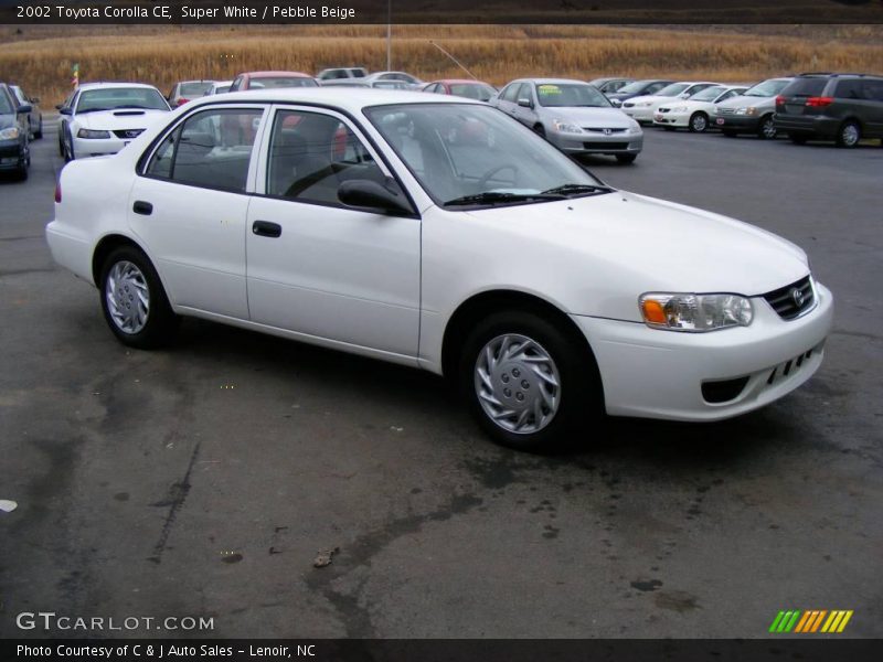 Super White / Pebble Beige 2002 Toyota Corolla CE