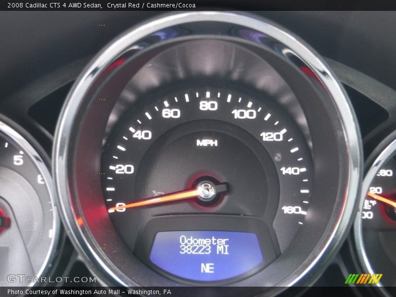 Crystal Red / Cashmere/Cocoa 2008 Cadillac CTS 4 AWD Sedan