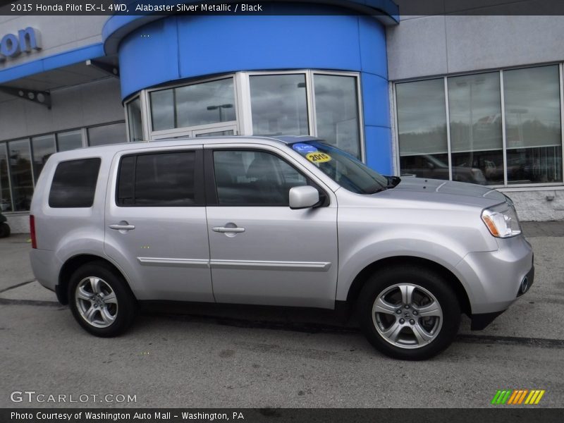 Alabaster Silver Metallic / Black 2015 Honda Pilot EX-L 4WD