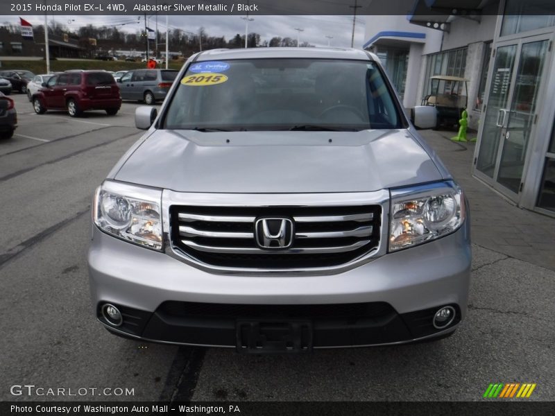 Alabaster Silver Metallic / Black 2015 Honda Pilot EX-L 4WD