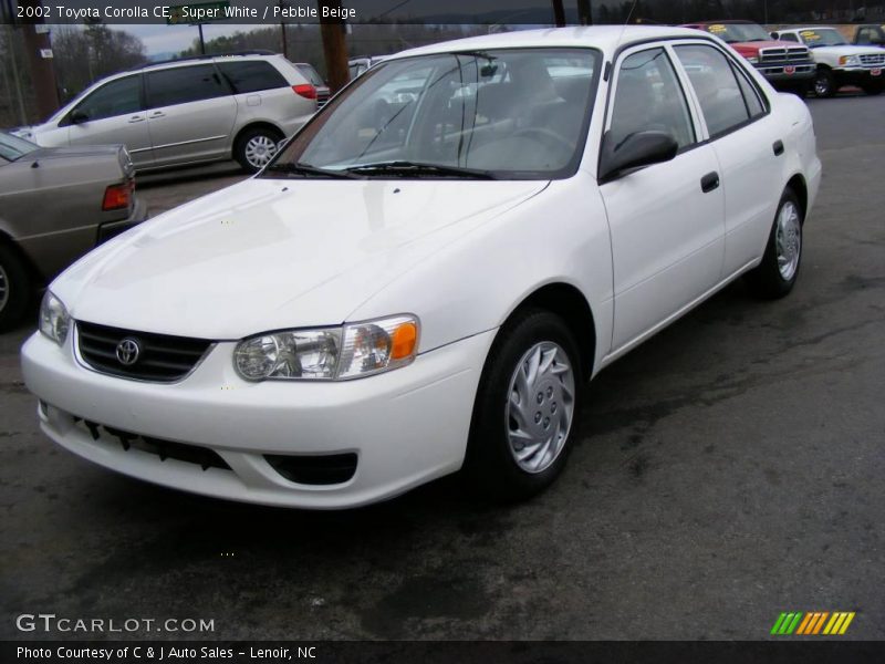 Super White / Pebble Beige 2002 Toyota Corolla CE