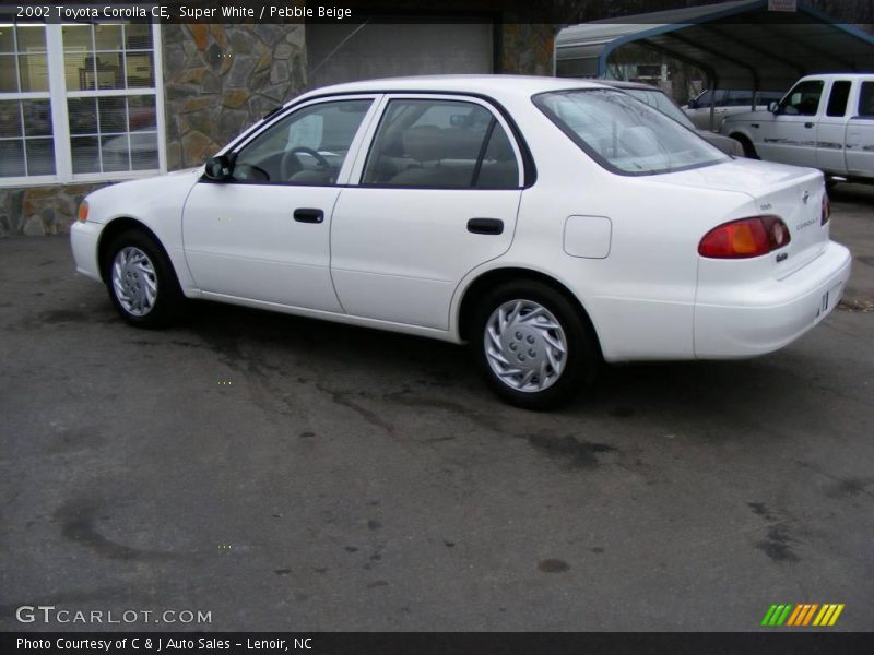Super White / Pebble Beige 2002 Toyota Corolla CE