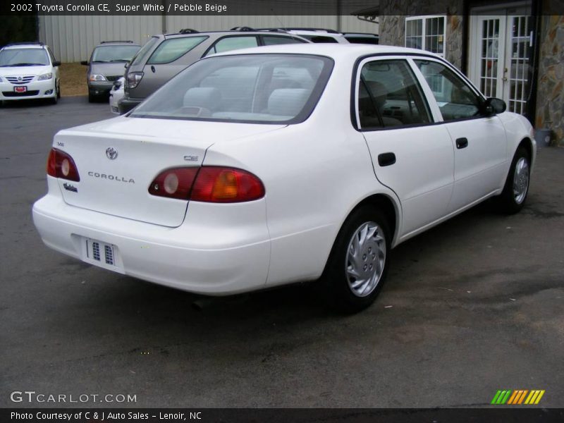 Super White / Pebble Beige 2002 Toyota Corolla CE
