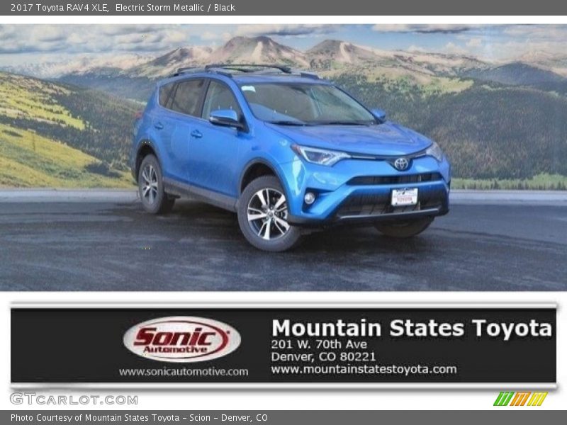 Electric Storm Metallic / Black 2017 Toyota RAV4 XLE