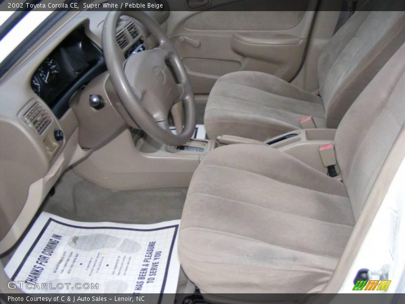 Super White / Pebble Beige 2002 Toyota Corolla CE