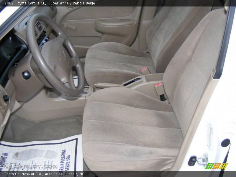 Super White / Pebble Beige 2002 Toyota Corolla CE
