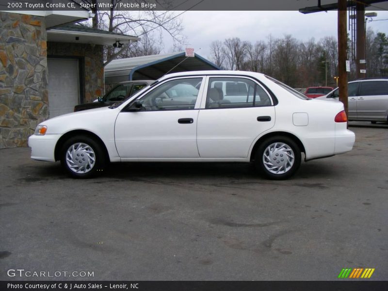 Super White / Pebble Beige 2002 Toyota Corolla CE