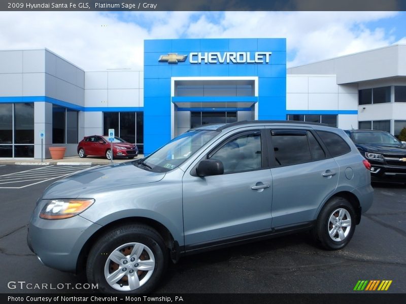 Platinum Sage / Gray 2009 Hyundai Santa Fe GLS