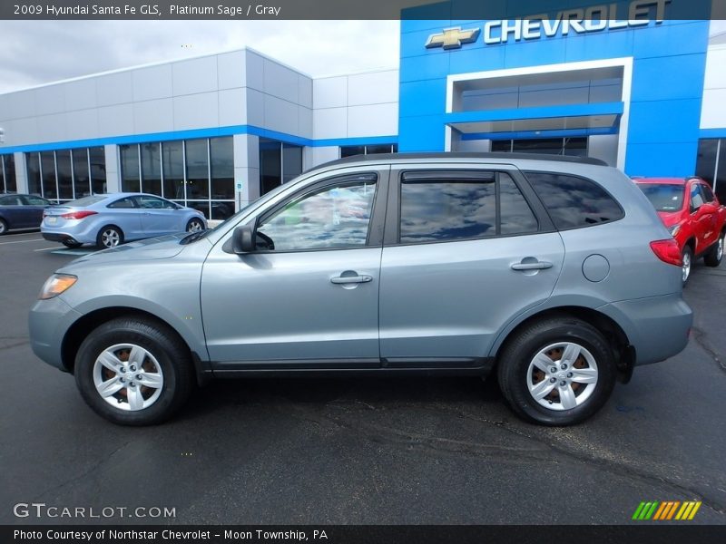 Platinum Sage / Gray 2009 Hyundai Santa Fe GLS