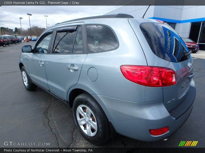 Platinum Sage / Gray 2009 Hyundai Santa Fe GLS