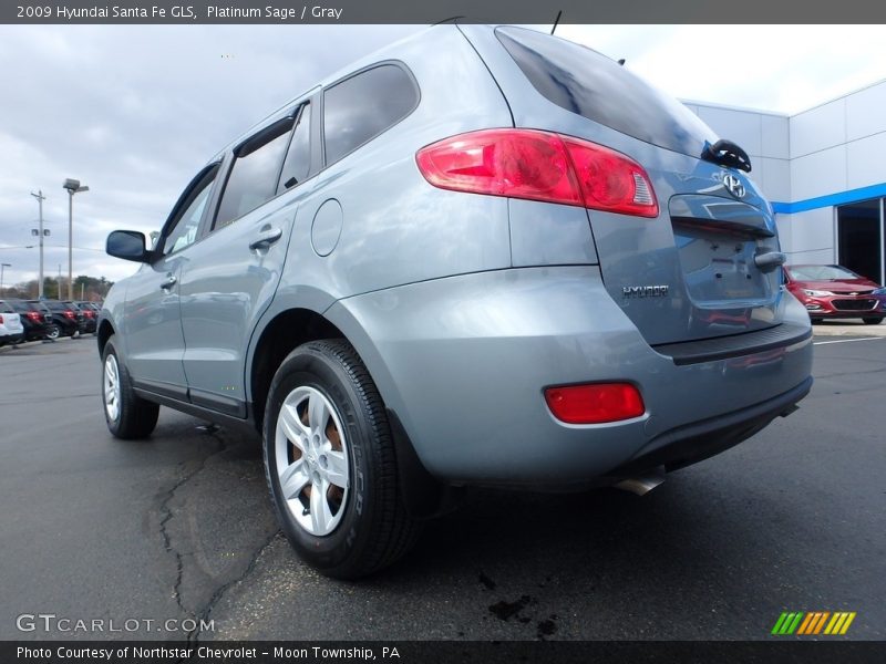 Platinum Sage / Gray 2009 Hyundai Santa Fe GLS