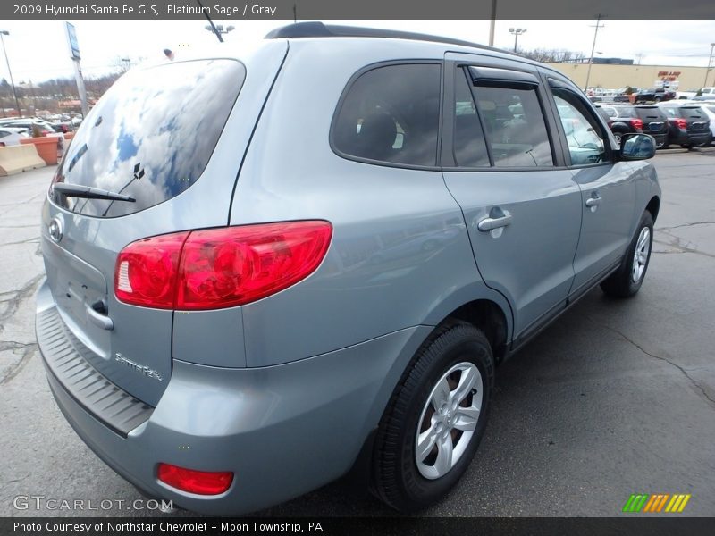 Platinum Sage / Gray 2009 Hyundai Santa Fe GLS
