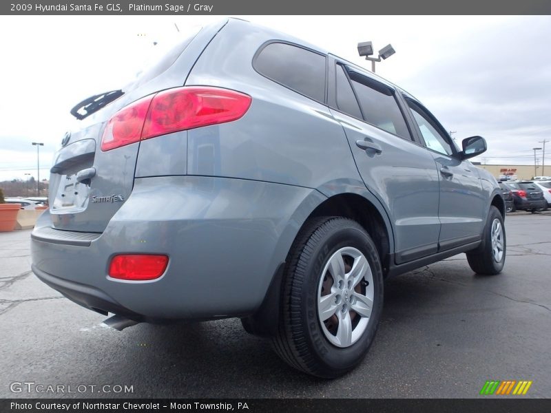 Platinum Sage / Gray 2009 Hyundai Santa Fe GLS