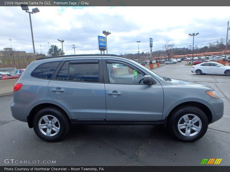 Platinum Sage / Gray 2009 Hyundai Santa Fe GLS