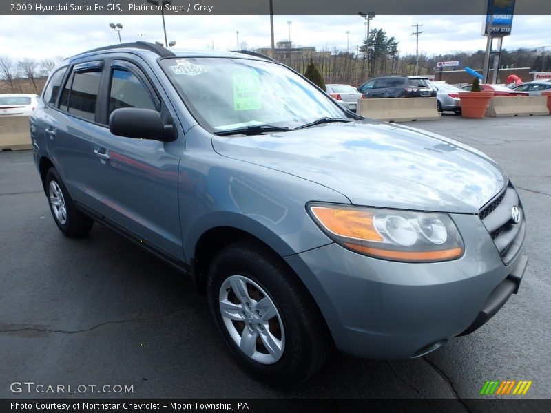Platinum Sage / Gray 2009 Hyundai Santa Fe GLS