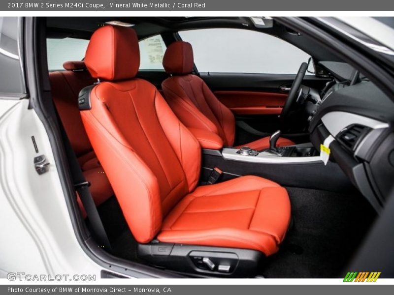 Mineral White Metallic / Coral Red 2017 BMW 2 Series M240i Coupe