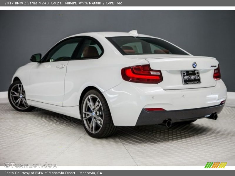 Mineral White Metallic / Coral Red 2017 BMW 2 Series M240i Coupe