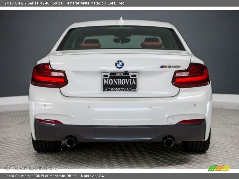 Mineral White Metallic / Coral Red 2017 BMW 2 Series M240i Coupe