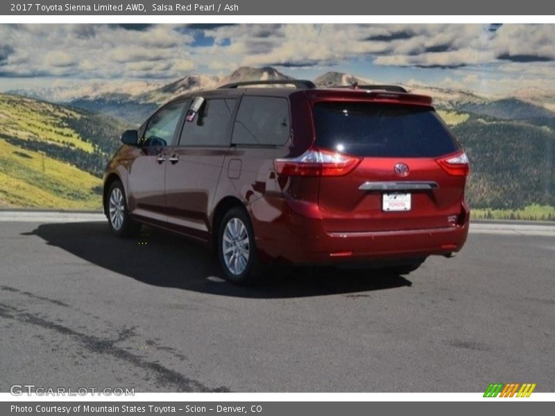 Salsa Red Pearl / Ash 2017 Toyota Sienna Limited AWD