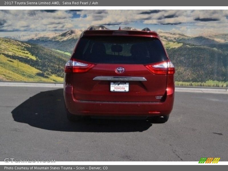 Salsa Red Pearl / Ash 2017 Toyota Sienna Limited AWD