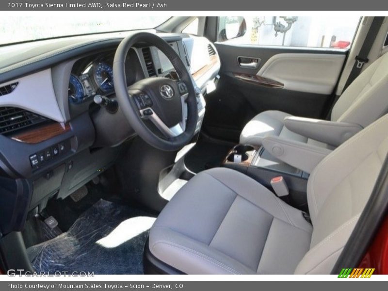 Salsa Red Pearl / Ash 2017 Toyota Sienna Limited AWD