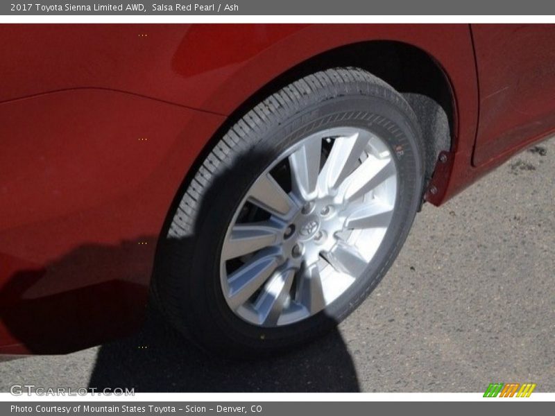 Salsa Red Pearl / Ash 2017 Toyota Sienna Limited AWD