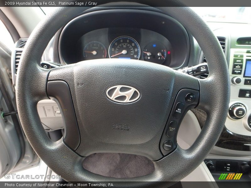 Platinum Sage / Gray 2009 Hyundai Santa Fe GLS