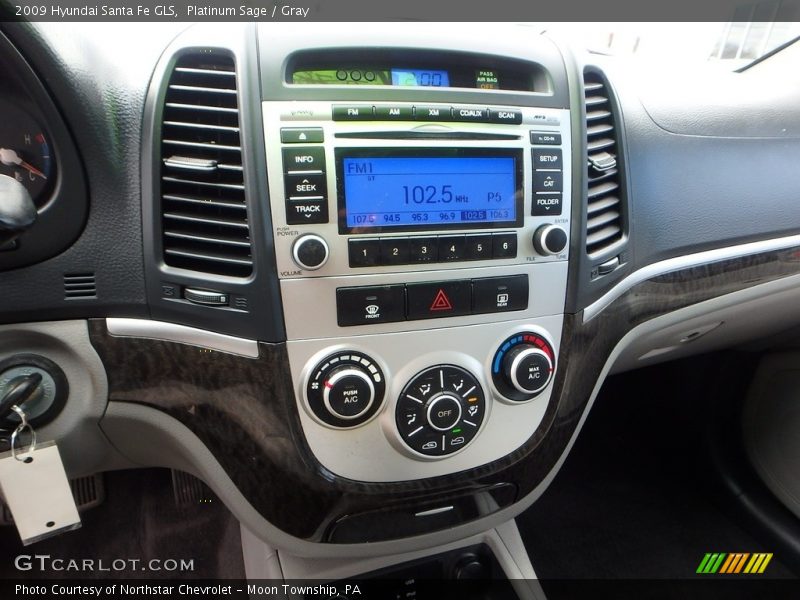Platinum Sage / Gray 2009 Hyundai Santa Fe GLS