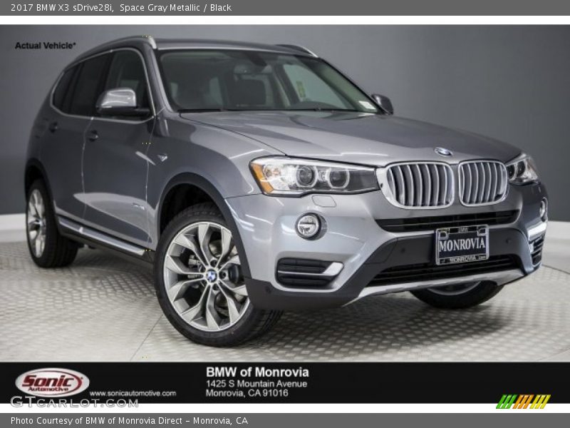 Space Gray Metallic / Black 2017 BMW X3 sDrive28i
