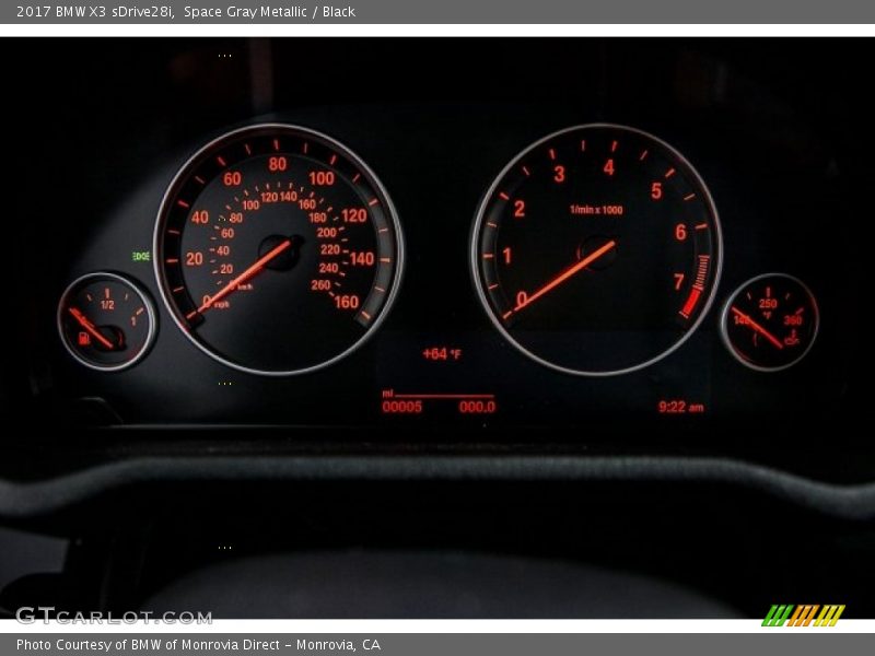 Space Gray Metallic / Black 2017 BMW X3 sDrive28i