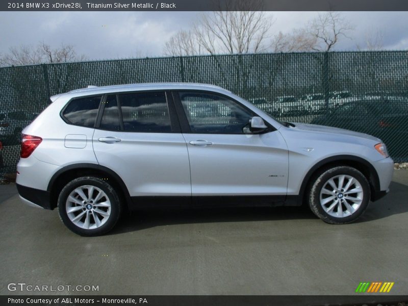 Titanium Silver Metallic / Black 2014 BMW X3 xDrive28i