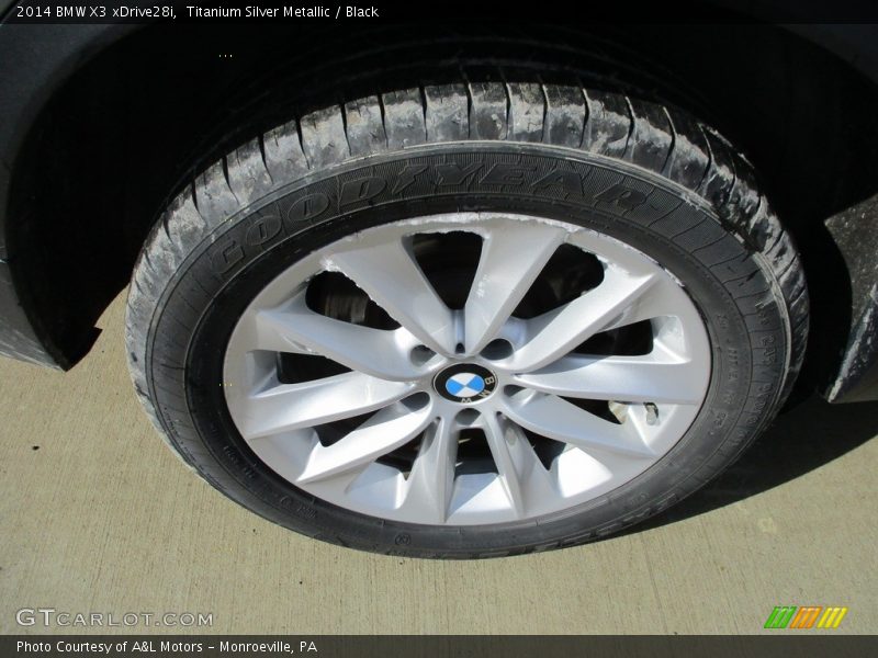 Titanium Silver Metallic / Black 2014 BMW X3 xDrive28i