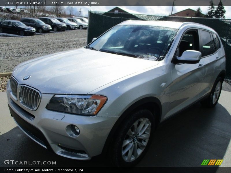 Titanium Silver Metallic / Black 2014 BMW X3 xDrive28i